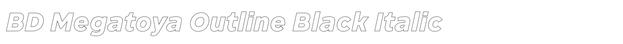 BD Megatoya Outline Black Italic image